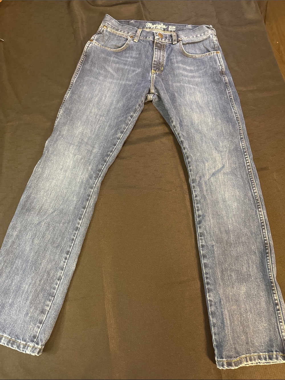 Men's Straight-Leg Denim Jeans in Faded Blue Size 31 Cowboy Western